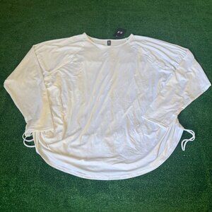 Under Armour Motion Adjustable Side Longline LS White T-Shirt Plus Size 3X NWT